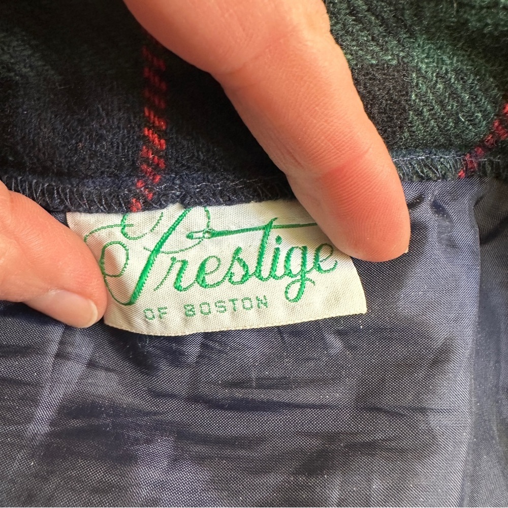 Vintage Prestige of Boston Plaid Skirt - Green and Red - Picture 5 of 7